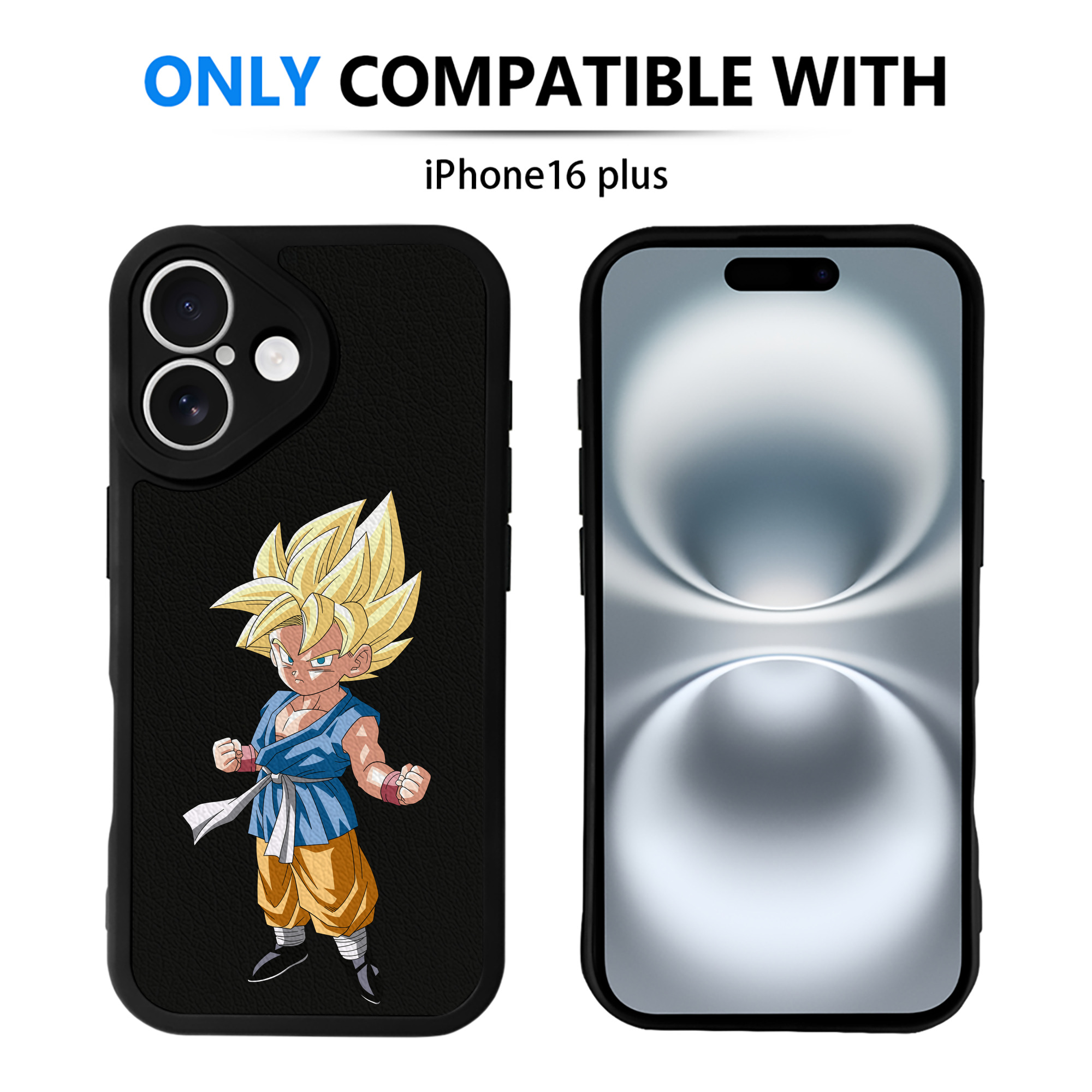 （画像用） ドラゴンボール 孫 悟飯（そんごはん）DRAGON BALL Son Gohan 【iPhone 16シリーズ対応】シリコンスマホケース（レザー調） 材質：シリコン